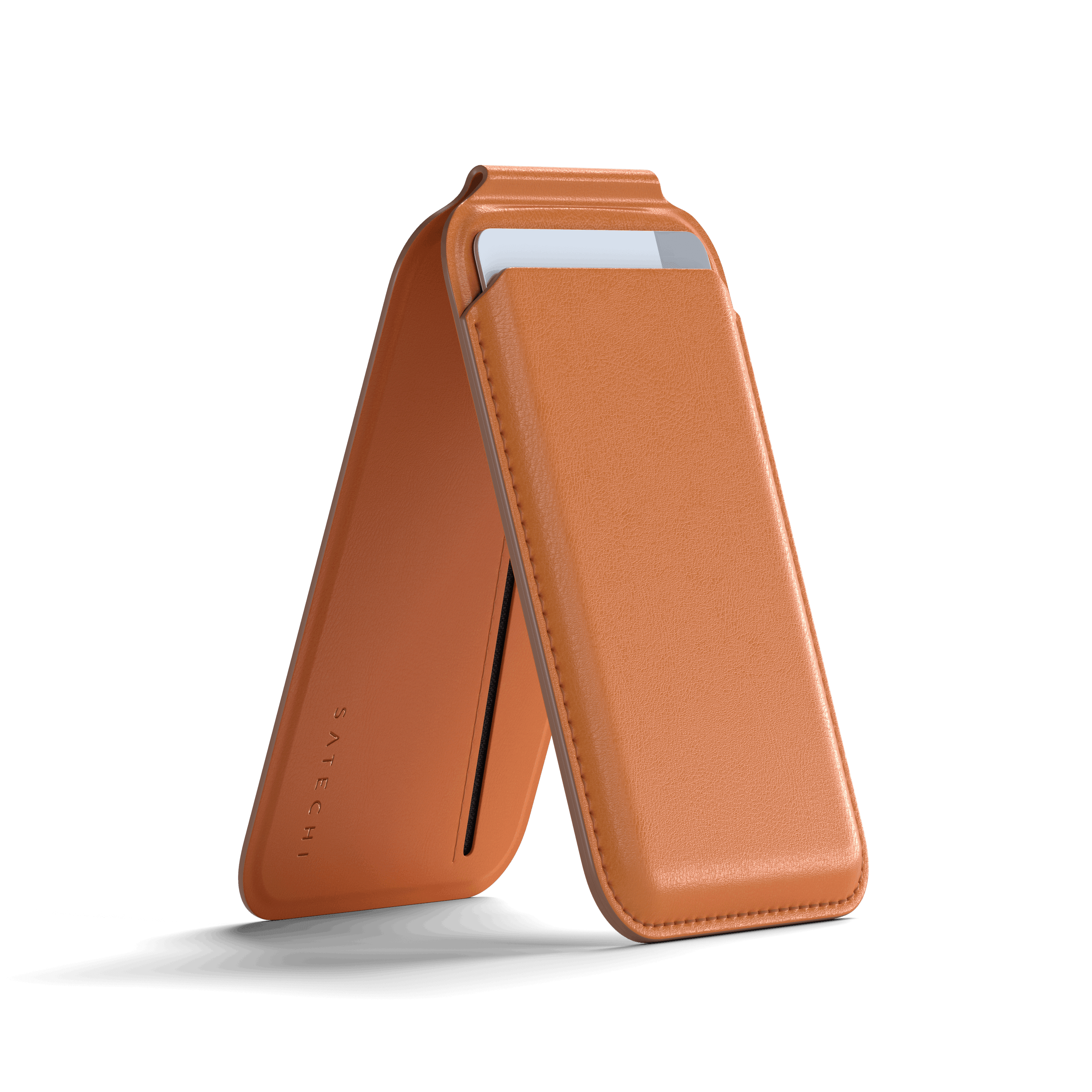 Vegan-Leather Magnetic Wallet Stand Satechi Orange #group_orange